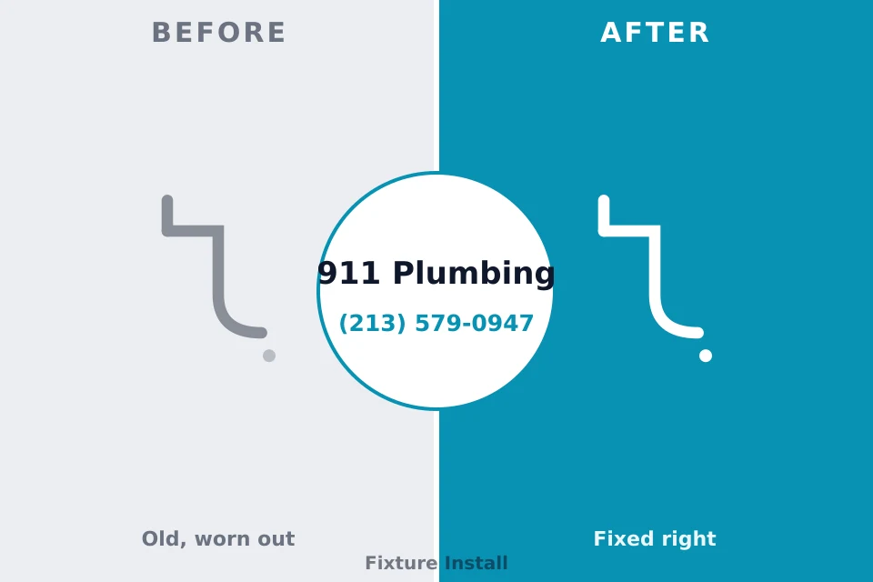 Before and after: plumbing repair Seabrook Farms, NJ
